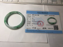Load image into Gallery viewer, 54mm certified 100% natural Type A sunny green jadeite jade bangle PB165-4664
