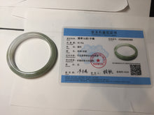 Load image into Gallery viewer, 54.5mm Certified type A 100% Natural green white light purple half mountain half water two-tone(半山半水) Jadeite bangle PE23-5466
