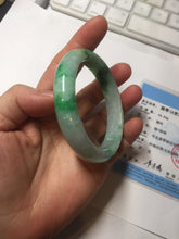 Load image into Gallery viewer, 54mm certified 100% natural Type A sunny green jadeite jade bangle PB165-4664
