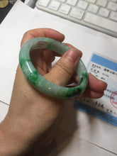 Load image into Gallery viewer, 54mm certified 100% natural Type A sunny green jadeite jade bangle PB165-4664
