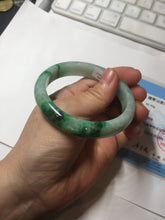 Load image into Gallery viewer, 54mm certified 100% natural Type A sunny green jadeite jade bangle PB165-4664
