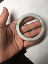 Load image into Gallery viewer, 54.5mm Certified 100% natural Type A sunny green/white jadeite jade bangle BM31-0361
