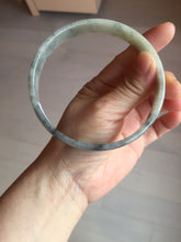Load image into Gallery viewer, 74.9mm certified Type A 100% Natural black beige(WuJi) plus size flat style Jadeite Jade bangle BG215-5431
