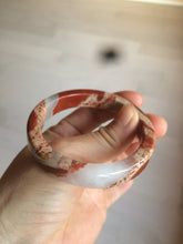 Load image into Gallery viewer, 53.2mm 100% natural red/pink/white square red jasper stone bangle XY77
