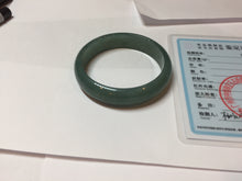 Load image into Gallery viewer, 51.3mm Certified Type A 100% Natural Light Green/Blue/Gray With Flying Snow Guatemala Jadeite Bangle PH264-1248
