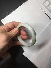 Load image into Gallery viewer, 54.5mm Certified 100% natural Type A sunny green/white jadeite jade bangle BM31-0361
