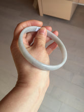 Load image into Gallery viewer, 74.9mm certified Type A 100% Natural light green white plus size flat style Jadeite Jade bangle BG214-5429
