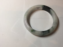 Load image into Gallery viewer, 55.5mm Certified Type A 100% Natural dark green/white/purple Jadeite Jade bangle PF26-(3426)
