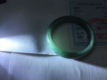 Load image into Gallery viewer, 51.3mm Certified Type A 100% Natural Light Green/Blue/Gray With Flying Snow Guatemala Jadeite Bangle PH264-1248
