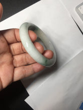 Load image into Gallery viewer, 54.5mm Certified 100% natural Type A sunny green/white jadeite jade bangle BM31-0361

