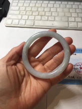 Load image into Gallery viewer, 55mm certified 100% natural Type A light green purple round cut jadeite jade bangle PA236-9871
