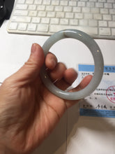 Load image into Gallery viewer, 55mm certified 100% natural Type A light green purple round cut jadeite jade bangle PA236-9871

