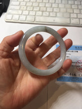 Load image into Gallery viewer, 55mm certified 100% natural Type A light green purple round cut jadeite jade bangle PA236-9871

