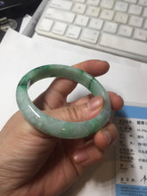 Load image into Gallery viewer, 54mm certified 100% natural Type A sunny green jadeite jade bangle PB165-4664
