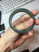 Load image into Gallery viewer, 51.3mm Certified Type A 100% Natural Light Green/Blue/Gray With Flying Snow Guatemala Jadeite Bangle PH264-1248
