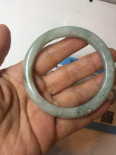 Load image into Gallery viewer, 54.8mm 100% natural Type A light green white slim jadeite jade bangle PB108-2441
