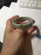 Load image into Gallery viewer, 51.7mm Certified type A 100% Natural sunny green dark green yellow purple with green flying flowers square Jadeite Jade bangle PA71-6940
