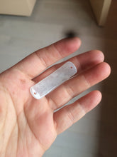 Load image into Gallery viewer, 100% natural type A icy watery light green white jadeite jade rectangle bead/craft supplies BG9
