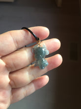 Load image into Gallery viewer, 100% natural type A icy watery light green blue gray Guatemala jadeite little Calf Pendant to the Heart pendant PE28
