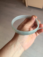 Load image into Gallery viewer, 76.7mm certified Type A 100% Natural light green white plus size flat style Jadeite Jade bangle BG213-5430
