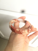 Load image into Gallery viewer, 53.2mm 100% natural red/pink/white square red jasper stone bangle XY77
