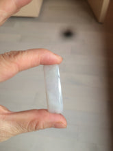 Load image into Gallery viewer, 100% natural type A icy watery light green white jadeite jade rectangle bead/craft supplies BG9
