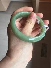 Load image into Gallery viewer, 55.5mm certified 100% Natural green/yellow super oily nephrite Jade bangle HE17-8450
