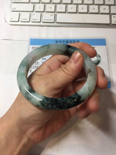 Load image into Gallery viewer, 59.6mm certified Type A 100% Natural light green purple Jadeite bangle PJ130-7293
