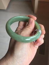 Load image into Gallery viewer, 55.5mm certified 100% Natural green/yellow super oily nephrite Jade bangle HE17-8450
