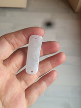 Load image into Gallery viewer, 100% natural type A icy watery light green white jadeite jade rectangle bead/craft supplies BG9
