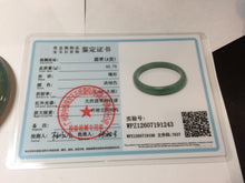 Load image into Gallery viewer, 61.4mm Certified Type A 100% Natural Light Green/Blue/Gray With Flying Snow Guatemala Jadeite Bangle PH266-1243
