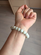 Load image into Gallery viewer, 10x8mm 100% Natural beige white brown vintage style  flying dandelions Osmanthus fragrans cake(桂花糕) nephrite Jade bead bracelet HT133
