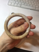 Load image into Gallery viewer, 55.6mm 100% natural beige yellow pink round cut Coral Jade (珊瑚玉) bangle XY116
