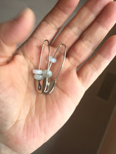 Load image into Gallery viewer, Minimalist Pin Style Earrings with 6mm Natural Jadeite Ring Beads | Modern Elegant Jade Earrings PH51
