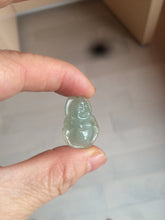 Load image into Gallery viewer, 100% Natural type A dark green/gray happy buddha jadeite Jade pendant necklace group BG8
