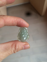 Load image into Gallery viewer, 100% Natural type A dark green/gray happy buddha jadeite Jade pendant necklace group BG8
