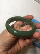 Load image into Gallery viewer, 56mm certified 100% natural Type A oliy dark green(油青) brown jadeite jade bangle BS101-4047
