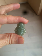 Load image into Gallery viewer, 100% Natural type A dark green/gray happy buddha jadeite Jade pendant necklace group BG8
