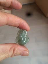 Load image into Gallery viewer, 100% Natural type A dark green/gray happy buddha jadeite Jade pendant necklace group BG8
