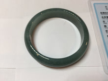 Load image into Gallery viewer, 53.8mm Certified Type A 100% Natural Light Green/Blue/Gray With Flying Snow Guatemala Jadeite Bangle PH267-1242
