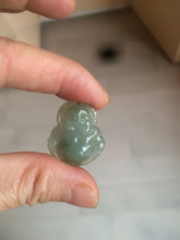 Load image into Gallery viewer, 100% Natural type A dark green/gray happy buddha jadeite Jade pendant necklace group BG8
