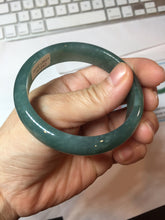 Load image into Gallery viewer, 53.8mm Certified Type A 100% Natural Light Green/Blue/Gray With Flying Snow Guatemala Jadeite Bangle PH267-1242
