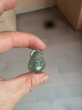 Load image into Gallery viewer, 100% Natural type A dark green/gray happy buddha jadeite Jade pendant necklace group BG8
