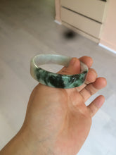 Load image into Gallery viewer, 51.7mm Certified type A 100% Natural sunny green/purple square Jadeite Jade  bangle AZ55-7273

