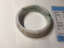 Load image into Gallery viewer, 54mm Certified type A 100% Natural sunny green/purple/yellow(Fu LU SHOU) Jadeite bangle BN61-1736
