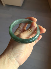 Load image into Gallery viewer, 58mm Certified type A 100% Natural oily dark green gray black(老油青) Jadeite bangle PE24-(2874)
