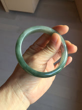 Load image into Gallery viewer, 58mm Certified type A 100% Natural oily dark green gray black(老油青) Jadeite bangle PE24-(2874)
