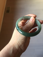 Load image into Gallery viewer, 58mm Certified type A 100% Natural oily dark green gray black(老油青) Jadeite bangle PE24-(2874)
