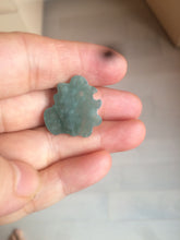 Load image into Gallery viewer, 100% Natural icy watery blue/green/gray jadeite jade blessed fortune pendant BG7
