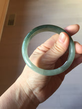Load image into Gallery viewer, 58mm Certified type A 100% Natural oily dark green gray black(老油青) Jadeite bangle PE24-(2874)
